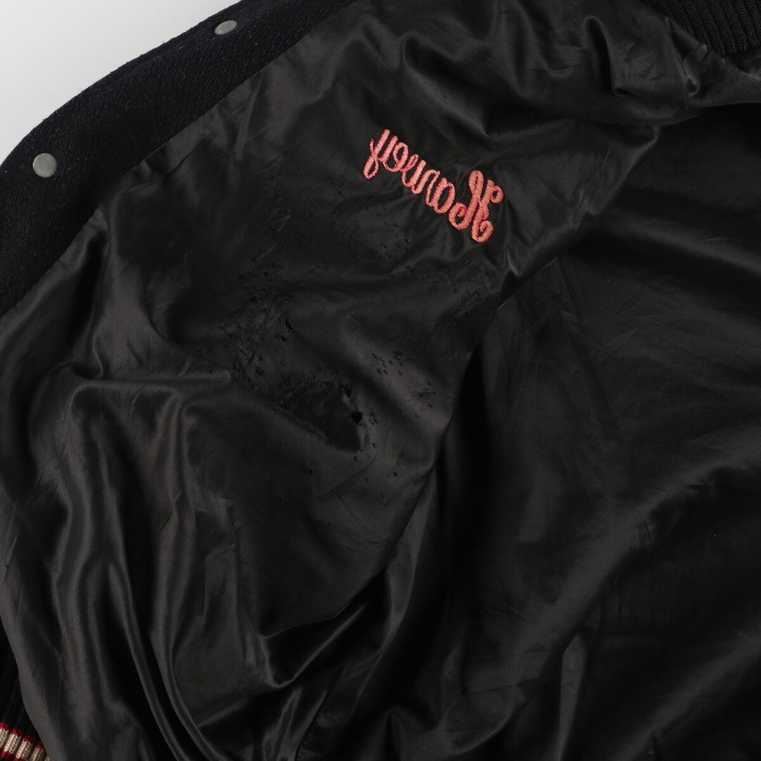 80'S Leather Sleeve Wool Stadium Jacket Award Jacket Varsity Jacket L Vintage /eaa412199