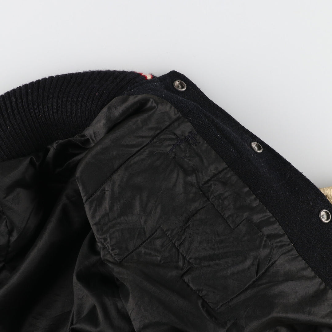 80'S Leather Sleeve Wool Stadium Jacket Award Jacket Varsity Jacket L Vintage /eaa412199