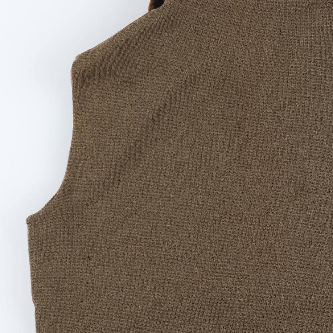 MAGLIERIE LALLA suede-trimmed front-opening wool knit vest, made in Italy, women's M /eaa412286