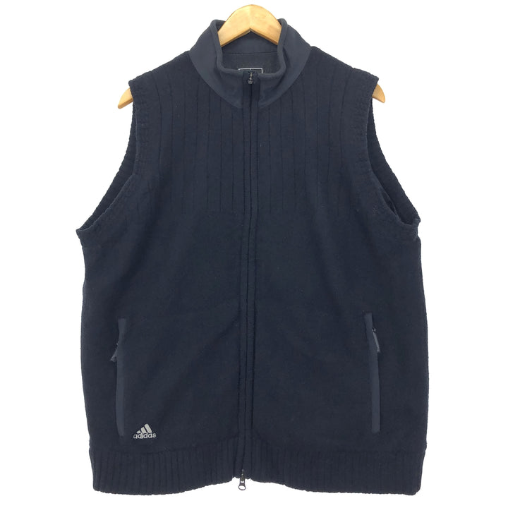 Adidas Open-front wool knit vest Men's M /eaa412581