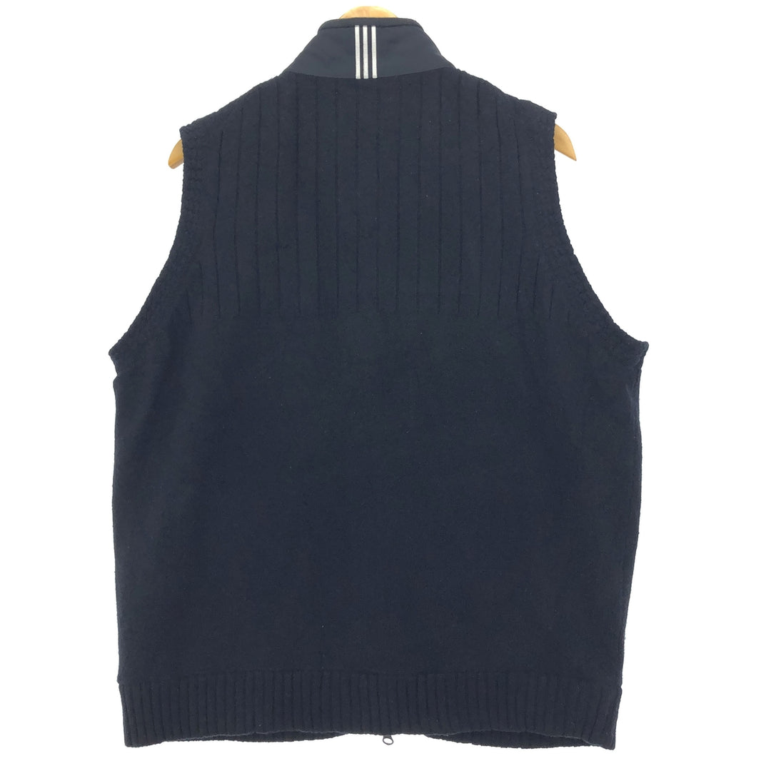 Adidas Open-front wool knit vest Men's M /eaa412581