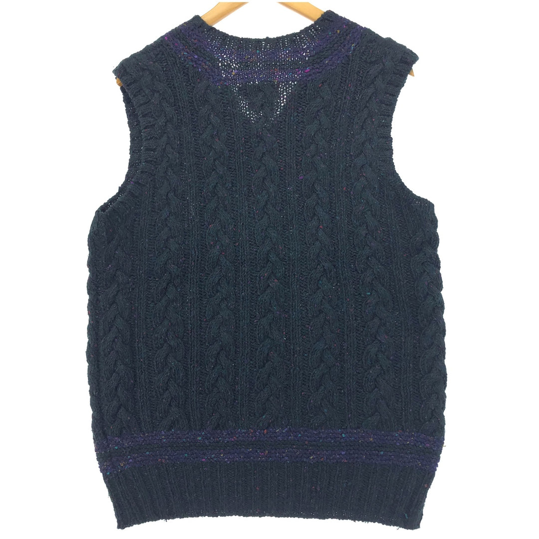 JEFFREY BANKS V-neck Tilden knit vest for men, M /eaa412597