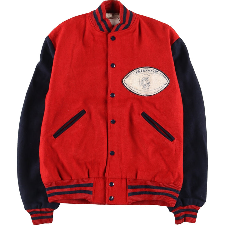 80'S HOWE back embroidery wool varsity jacket award jacket varsity jacket made in USA men's L vintage /eaa412707
