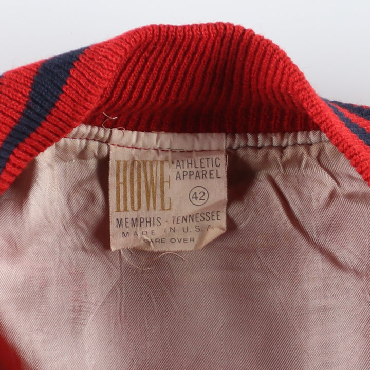 80'S HOWE back embroidery wool varsity jacket award jacket varsity jacket made in USA men's L vintage /eaa412707