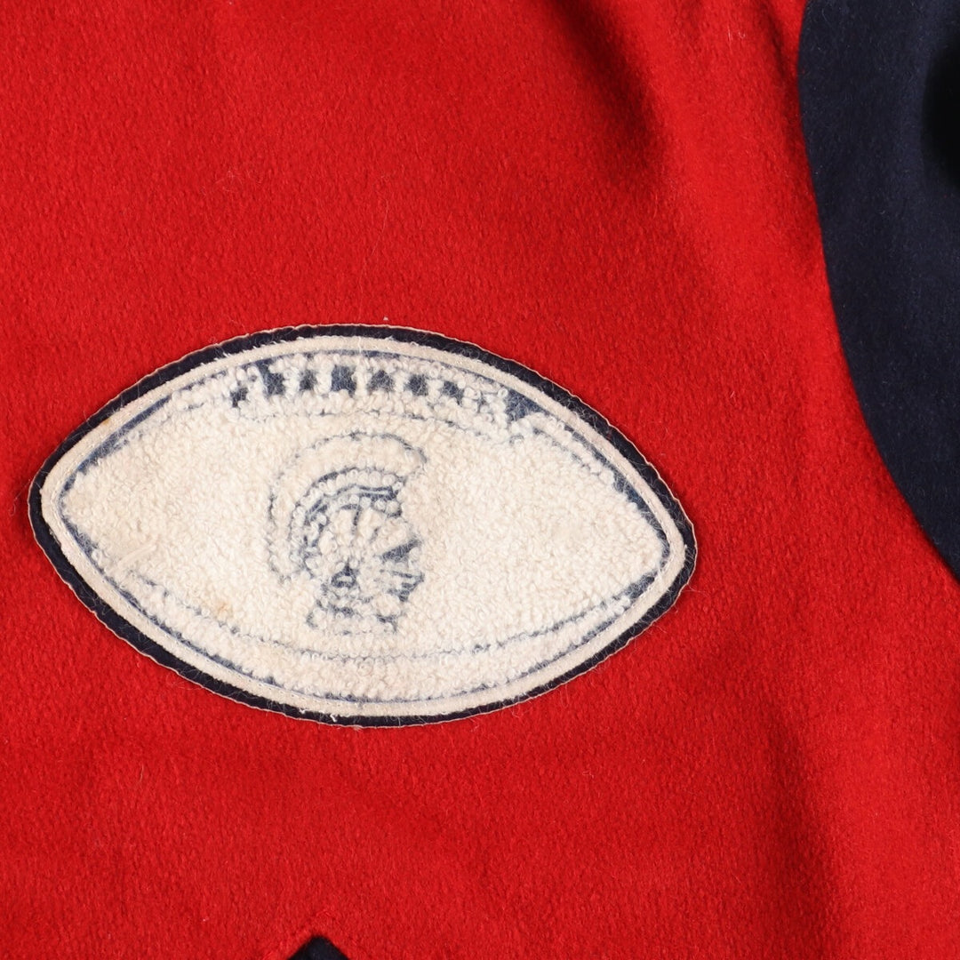 80'S HOWE back embroidery wool varsity jacket award jacket varsity jacket made in USA men's L vintage /eaa412707