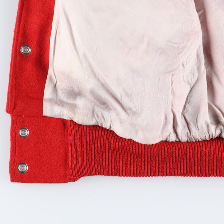 80'S HOWE back embroidery wool varsity jacket award jacket varsity jacket made in USA men's L vintage /eaa412707