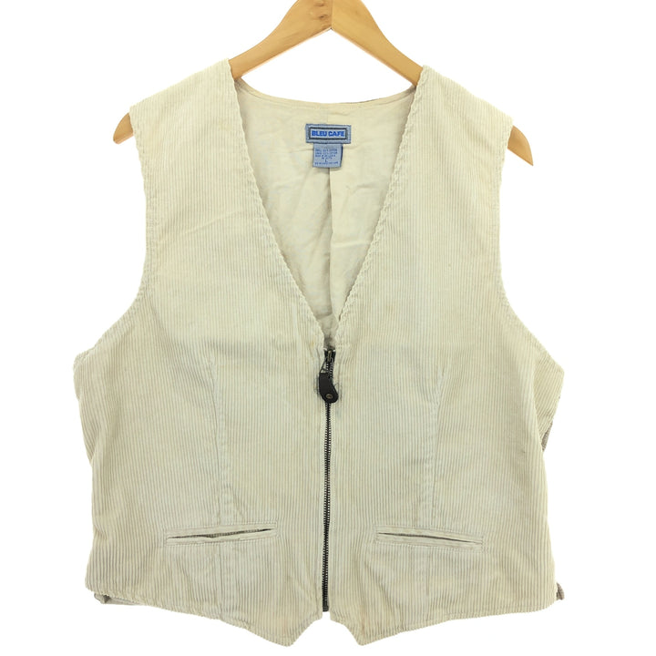 BLEU CAFE Corduroy Vest Women's L /eaa412762