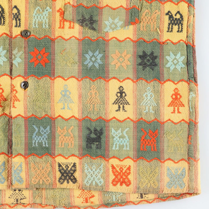 All-over print long sleeve shirt, men's M, vintage / eaa412895