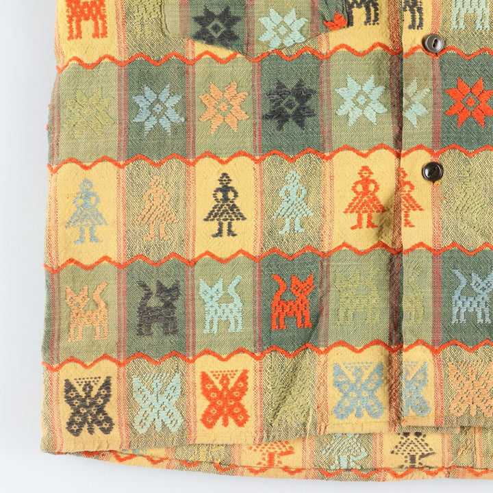 All-over print long sleeve shirt, men's M, vintage / eaa412895