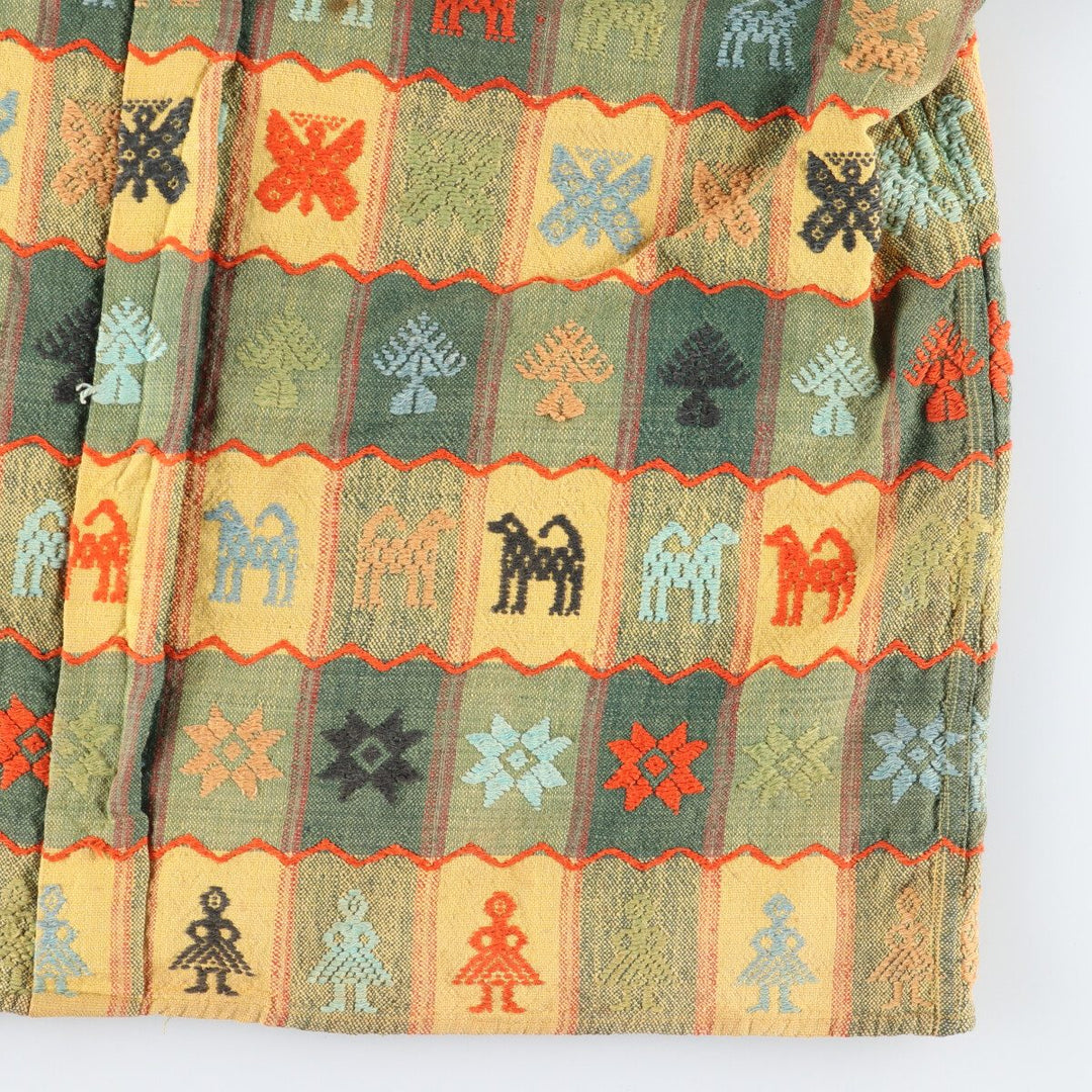 All-over print long sleeve shirt, men's M, vintage / eaa412895