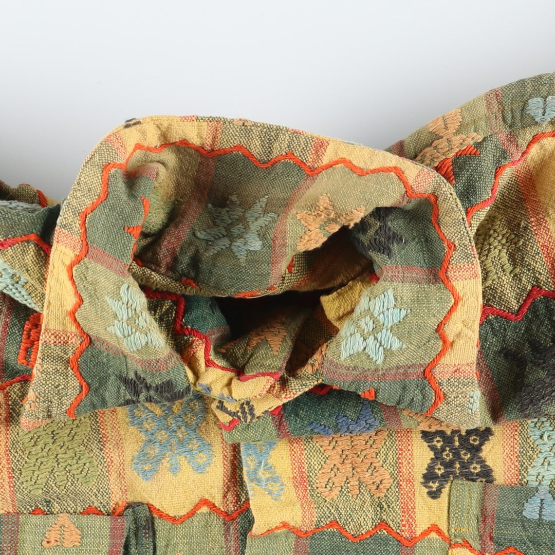 All-over print long sleeve shirt, men's M, vintage / eaa412895