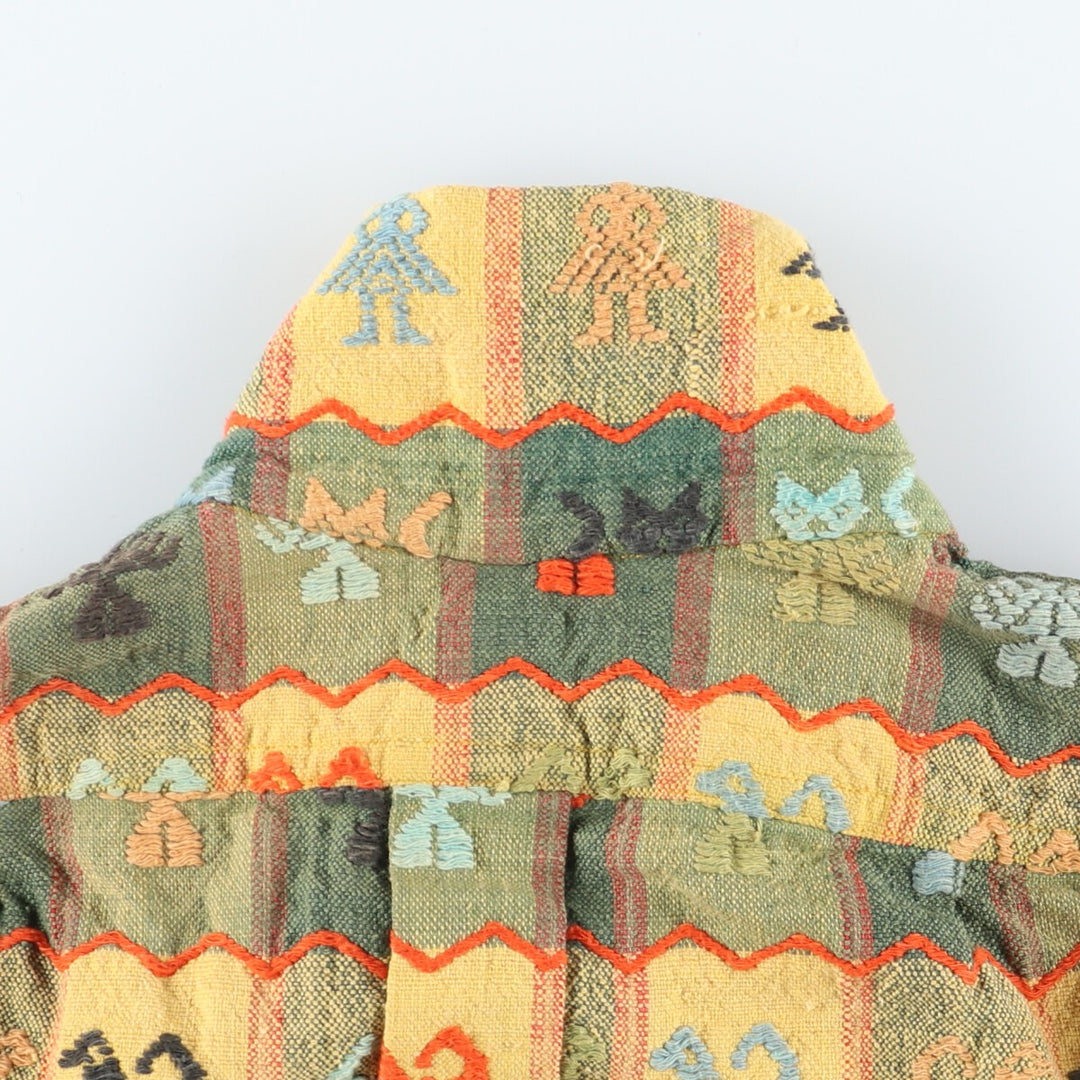 All-over print long sleeve shirt, men's M, vintage / eaa412895