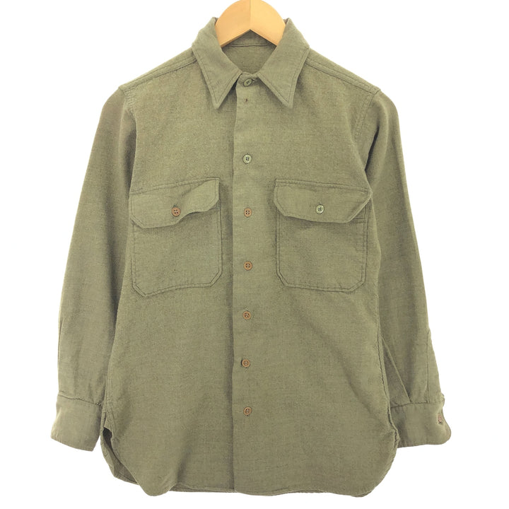 50'S US military authentic military shirt, long sleeve wool shirt, women's M, vintage /eaa412982