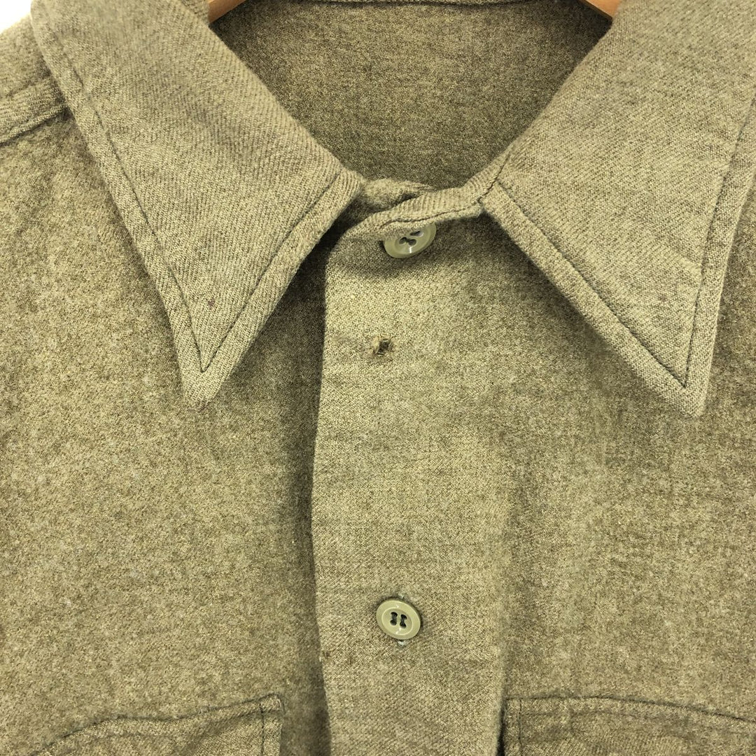 50'S US military authentic military shirt, long sleeve wool shirt, women's M, vintage /eaa412982