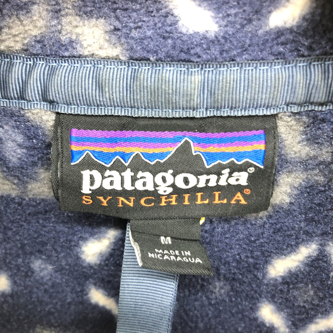 Patagonia SYNCHILLA 25450FA19 All-over print half-snap fleece pullover, men's size M / eaa413079