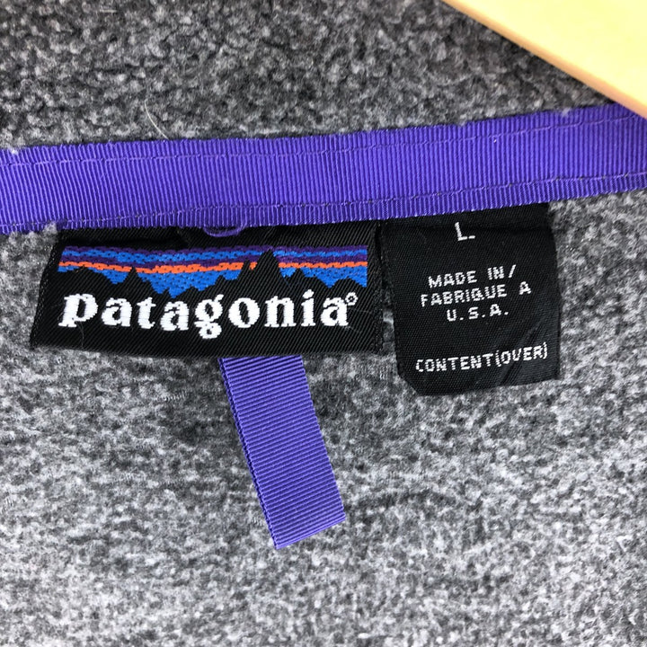 00'S Patagonia fleece jacket made in USA, men's size L unclear gray type Vintage Second Hand