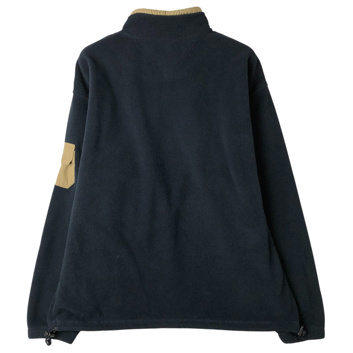 Vintage 90'S Tommy Hilfiger Half-Zip Fleece Pullover, Men's Size L polyester navy blue type Vintage Second Hand
