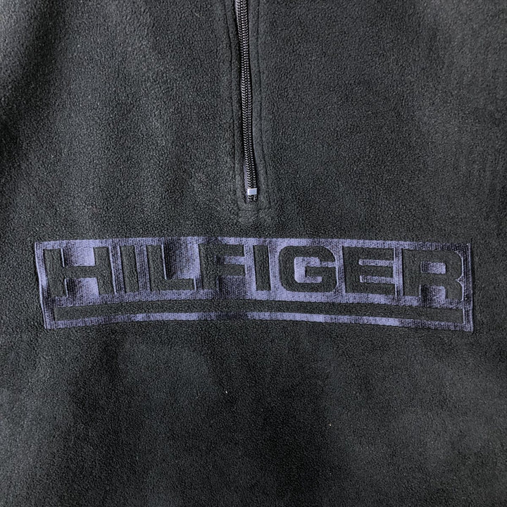 Vintage 90'S Tommy Hilfiger Half-Zip Fleece Pullover, Men's Size L polyester navy blue type Vintage Second Hand