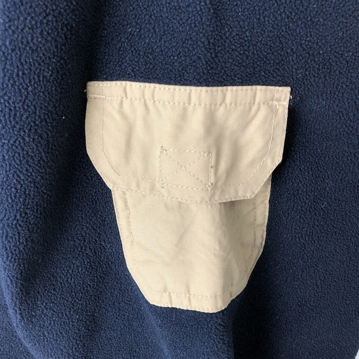 Vintage 90'S Tommy Hilfiger Half-Zip Fleece Pullover, Men's Size L polyester navy blue type Vintage Second Hand
