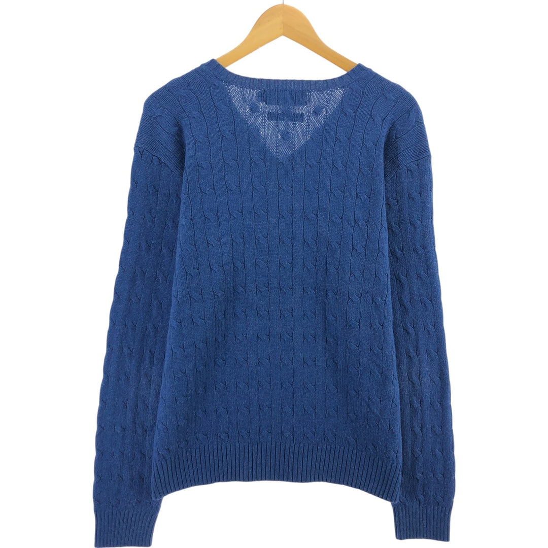 Ralph Lauren Cable Knit Silk Knit Sweater Men's XL Size / eaa413134