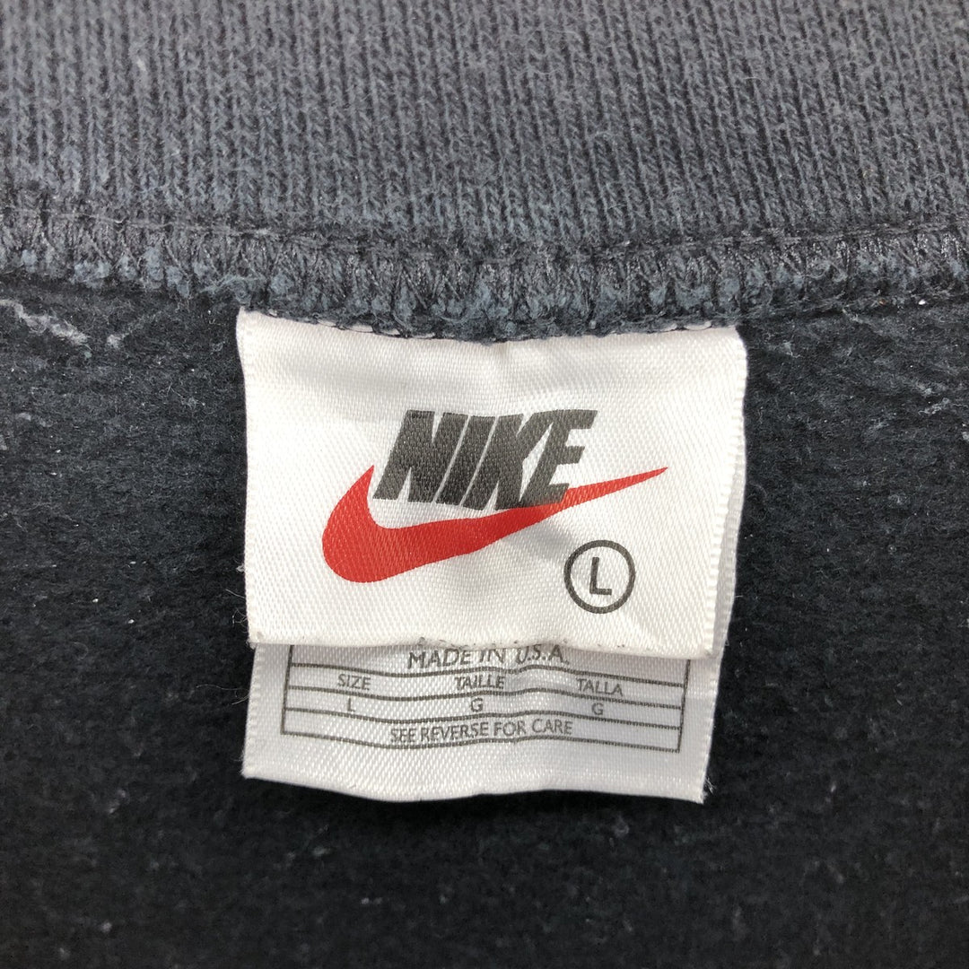 90'S Nike One Point Logo Sweatshirt Trainer Made in USA Men's L Size Vintage /eaa413191