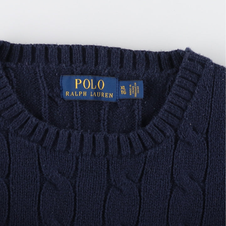 Ralph Lauren POLO RALPH LAUREN Cable knit cotton sweater Men's XL /eaa413226