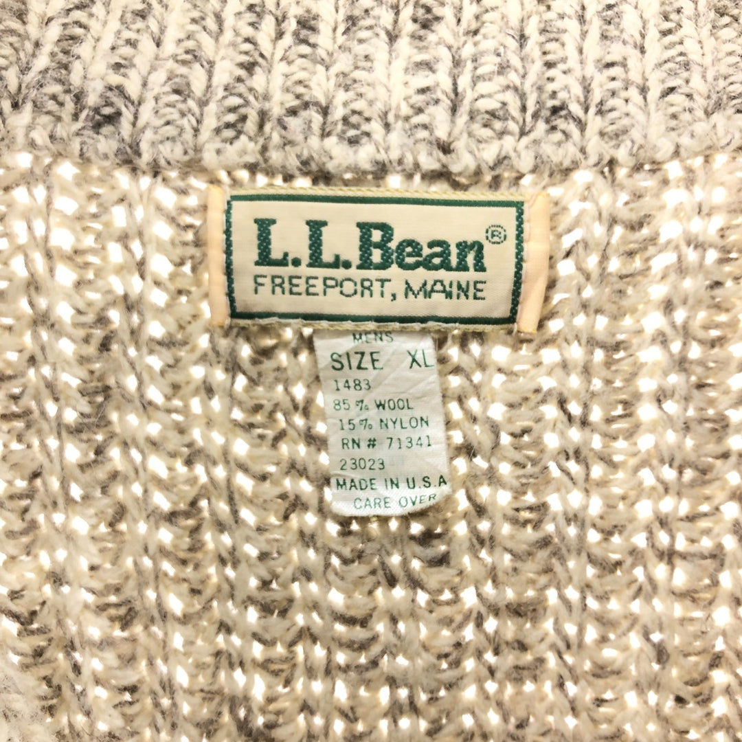 LLBean wool knit sweater made in USA, men's XL size /eaa413235