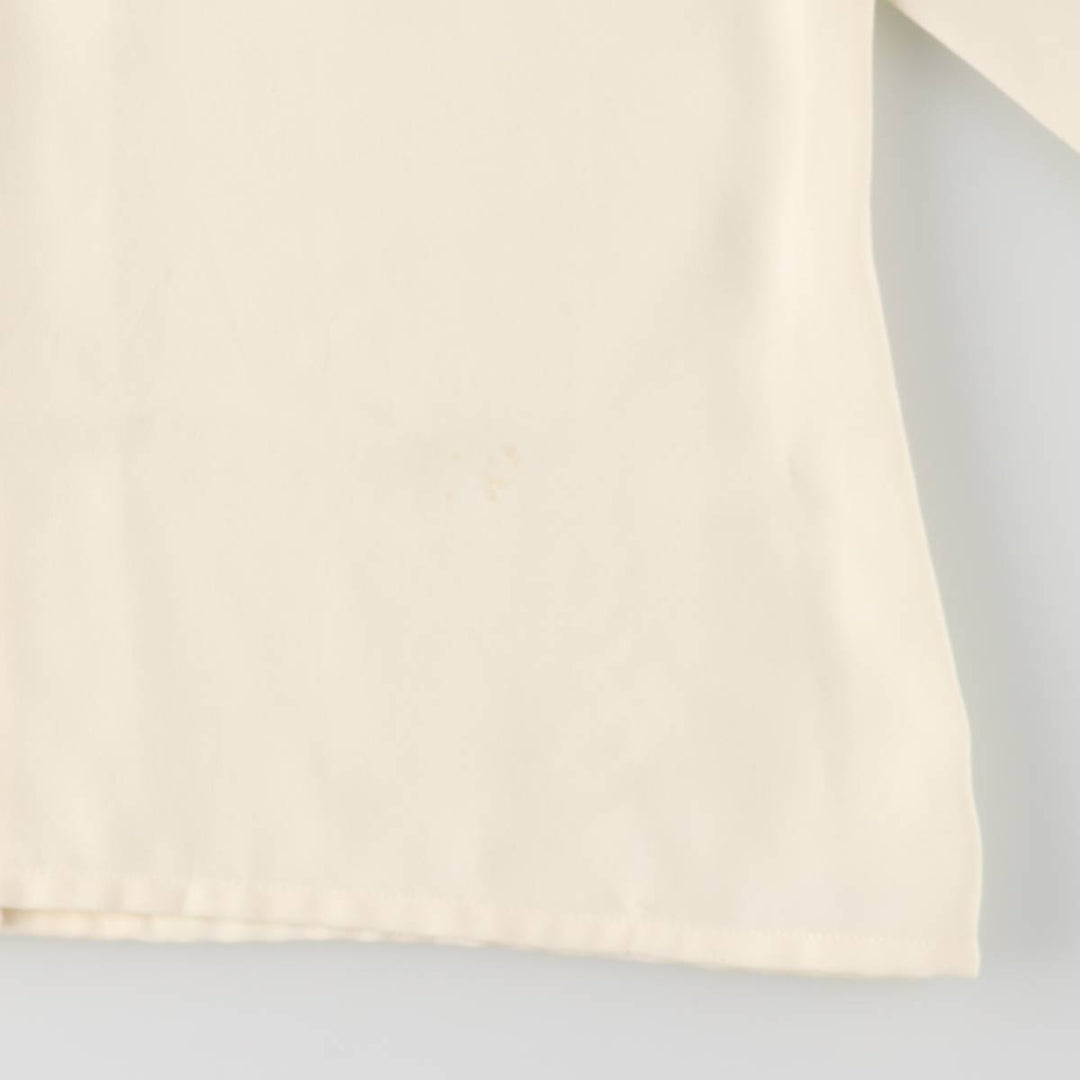 ShARA Long Sleeve Bowtie Blouse for Women, Size M polyester ivory Vintage Second Hand