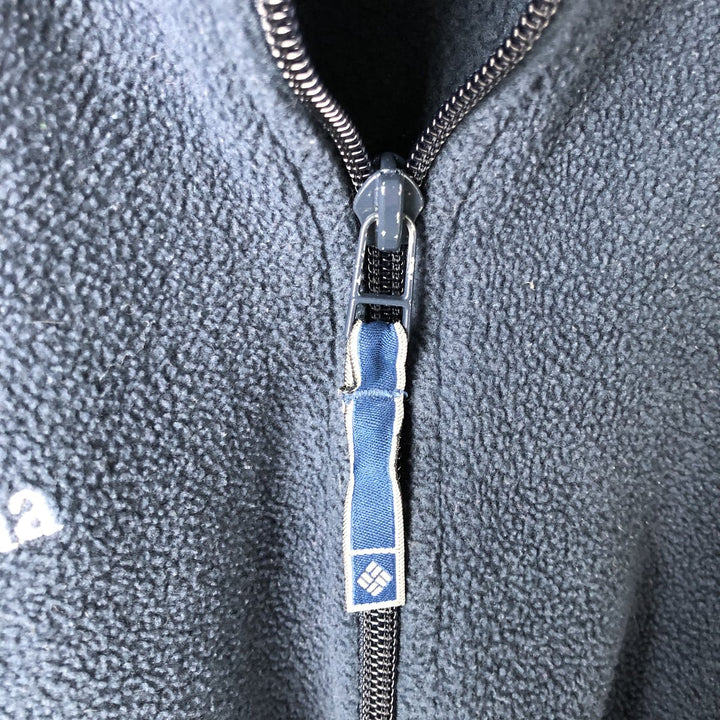 2000'S Columbia Half-Zip Fleece Pullover, Men's Size Medium polyester navy blue type Vintage Second Hand