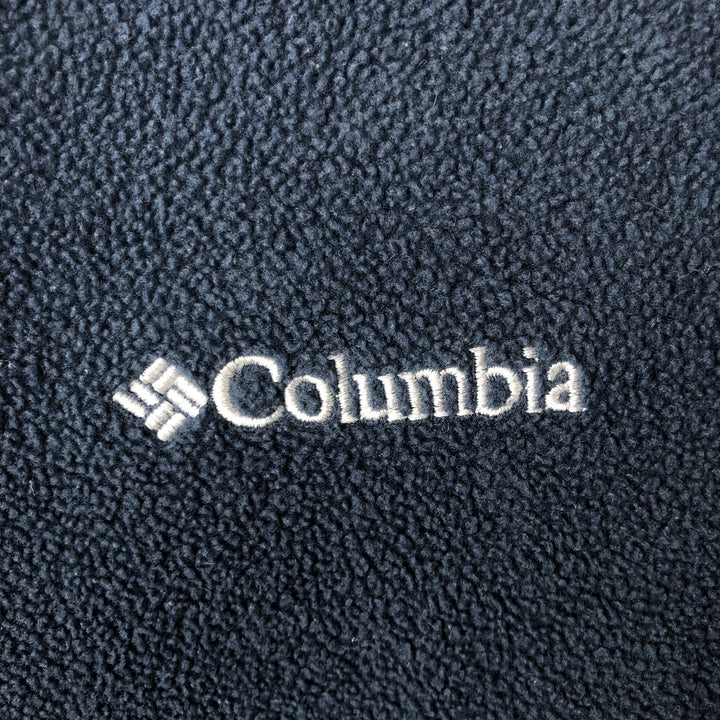 2000'S Columbia Half-Zip Fleece Pullover, Men's Size Medium polyester navy blue type Vintage Second Hand