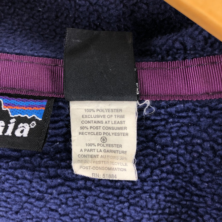 00'S Patagonia SYNCHILLA 25410 fleece jacket made in USA, size M for men polyester purple type Vintage Second Hand