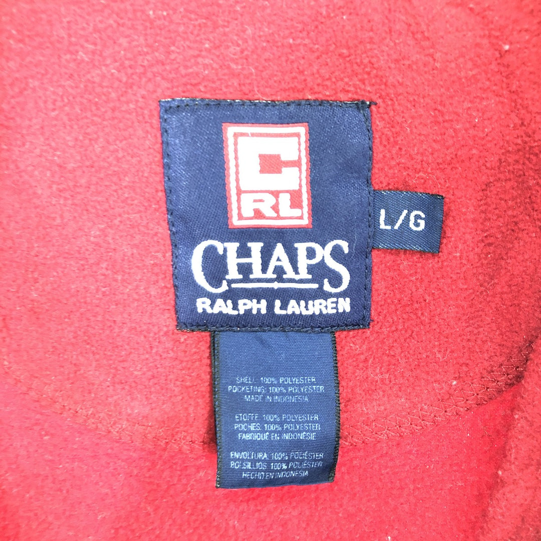 90'S Ralph Lauren CHAPS Half-Zip Fleece Pullover Men's L Size Vintage /eaa413248