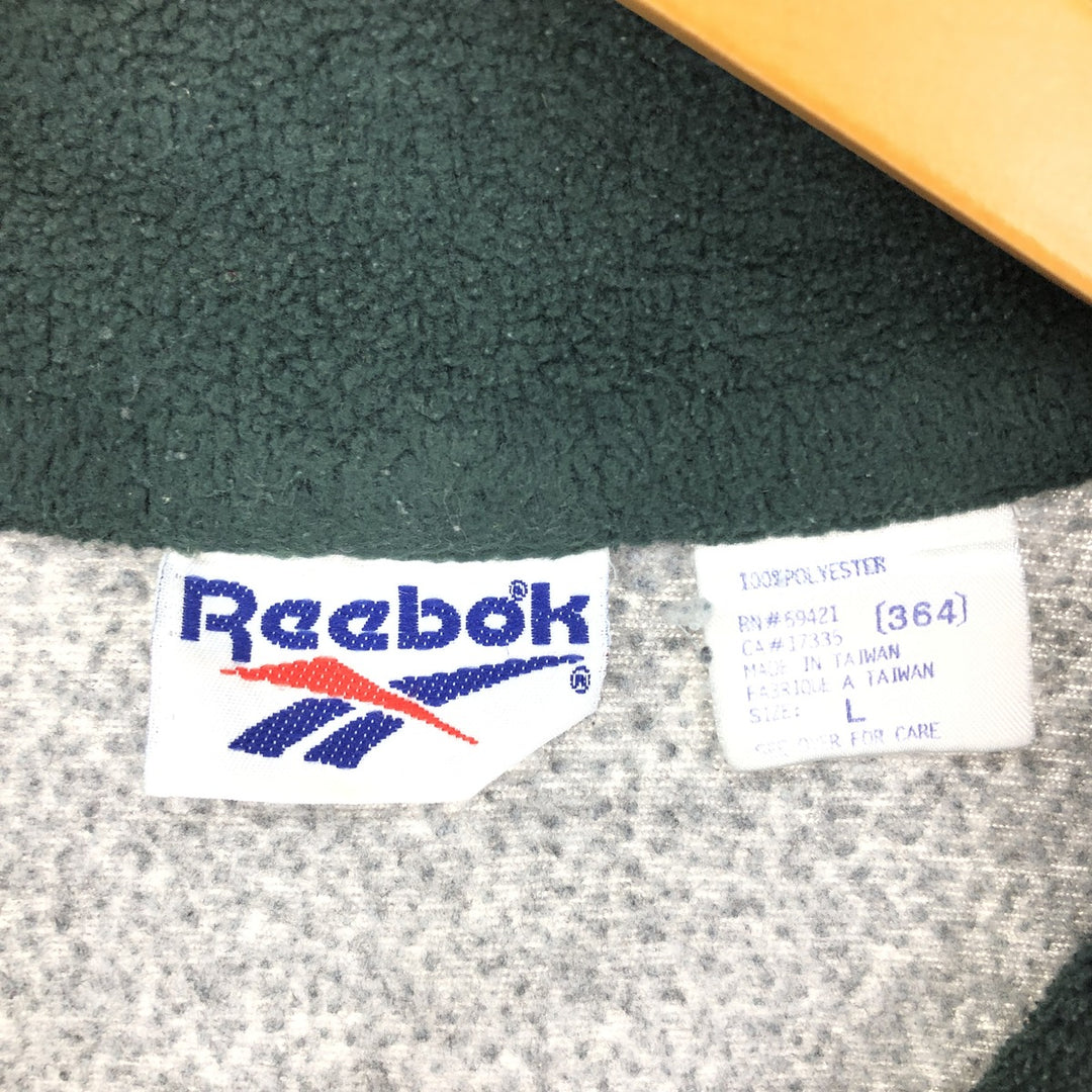 90'S Reebok Half Zip Fleece Pullover Men's L Size Vintage /eaa413256