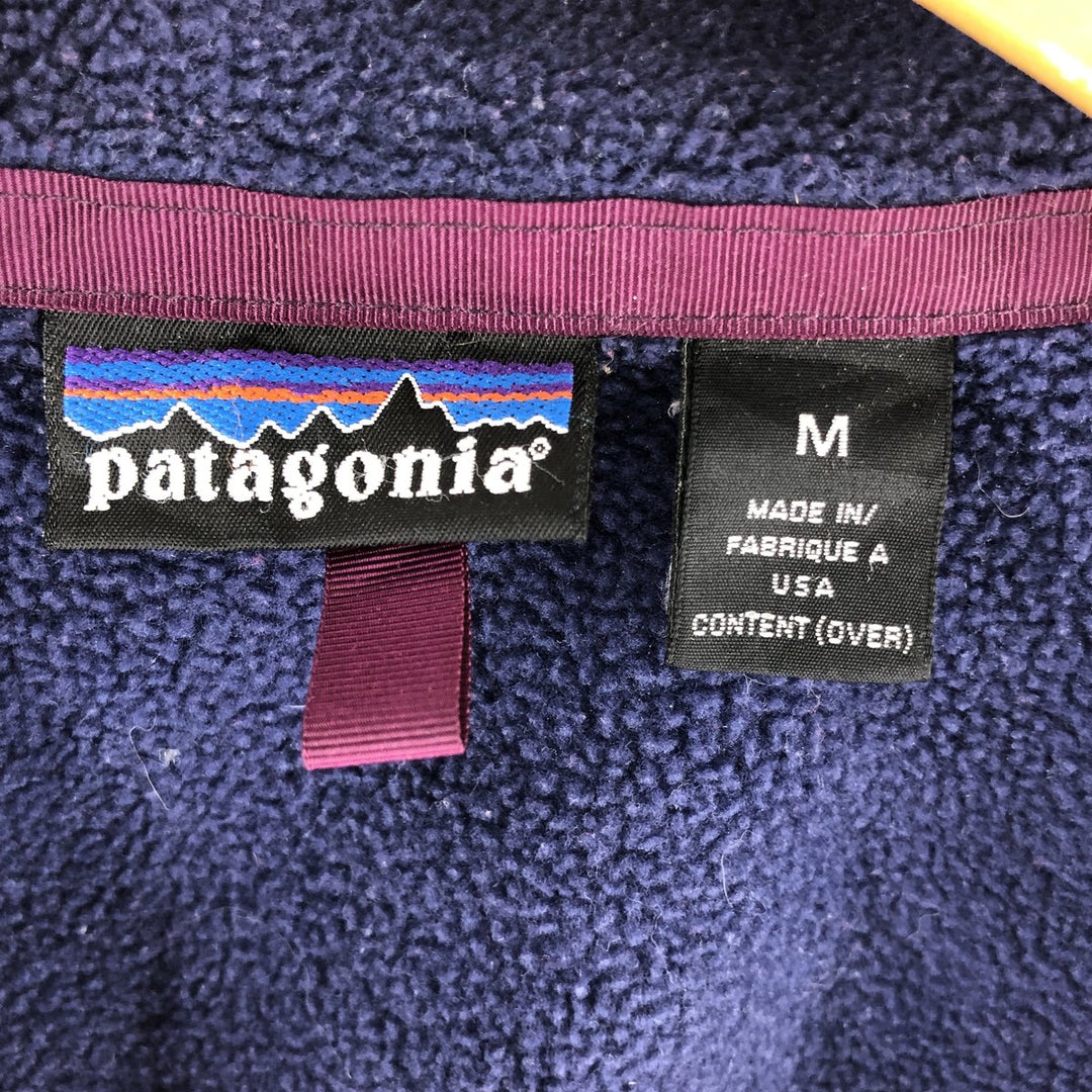 00'S Patagonia SYNCHILLA 25410F4 fleece jacket made in USA, men's size M polyester purple type Vintage Second Hand