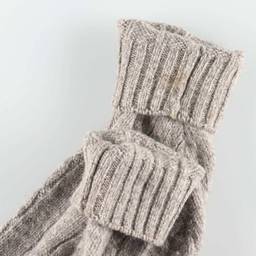 80s-90'S Eddie Bauer Black Tag Cable Knit Shawl Collar Wool Knit Cardigan Men's L Size / eaa413351