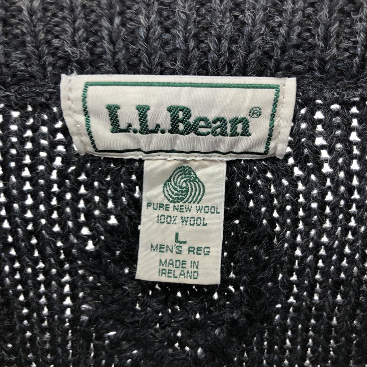 LLBean Fisherman Aran Knit Sweater Made in Ireland Men's L size /eaa413358