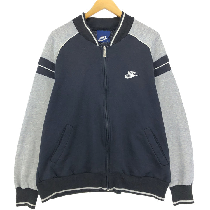 80'S Nike Navy Tag Full Zip Sweatshirt Trainer Men's L Vintage /eaa413476