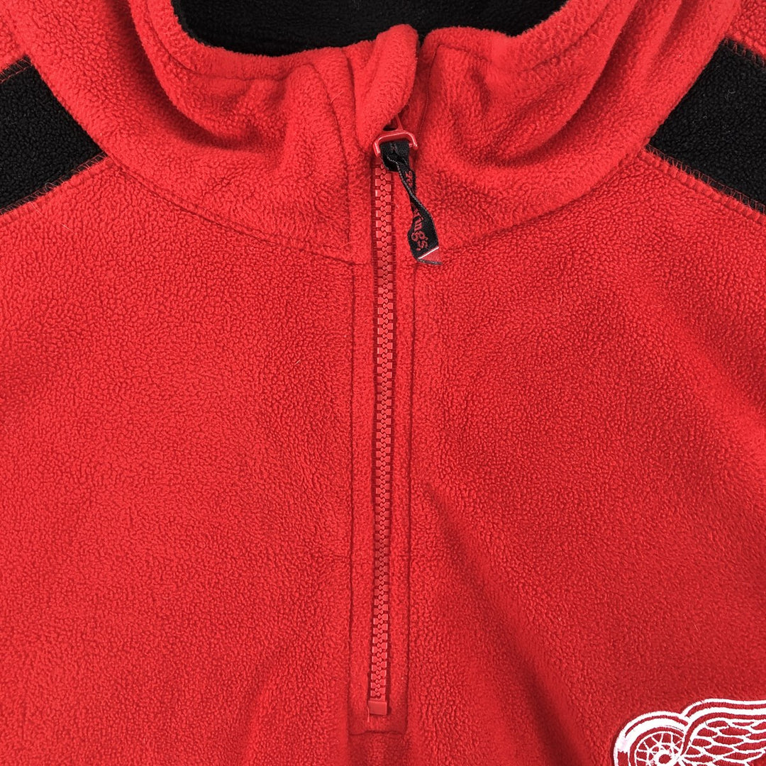 Majestic NHL DETROIT RED WINGS Detroit Red Wings Half Zip Fleece Pullover Men's XXL / eaa413500