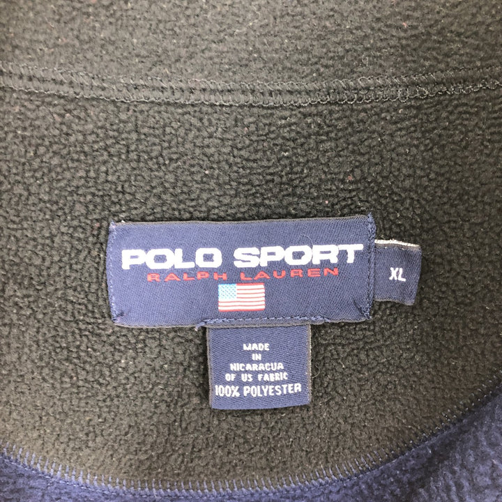 90'S Ralph Lauren POLO SPORT Half-Zip Fleece Pullover Men's XL / eaa413508