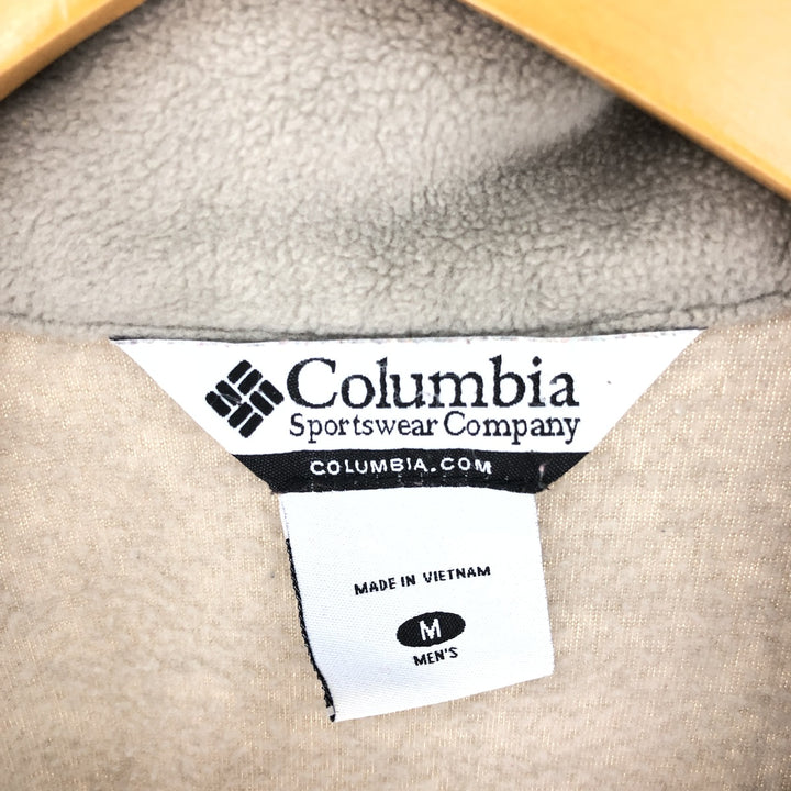 2000s~ Columbia fleece jacket, men's size M polyester Beige type Vintage Second Hand