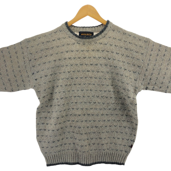 WOOLRICH Birdseye Pattern Wool Knit Sweater Men's M size /eaa413621