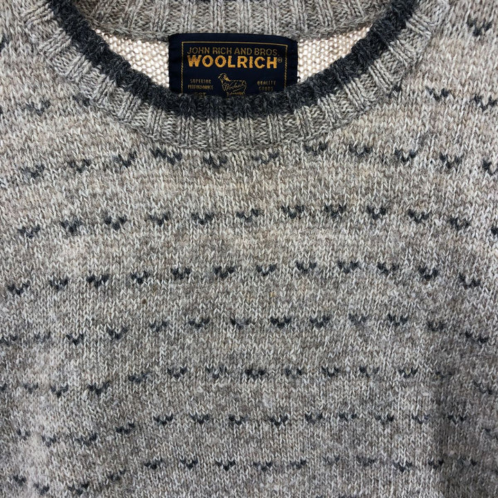 WOOLRICH Birdseye Pattern Wool Knit Sweater Men's M size /eaa413621