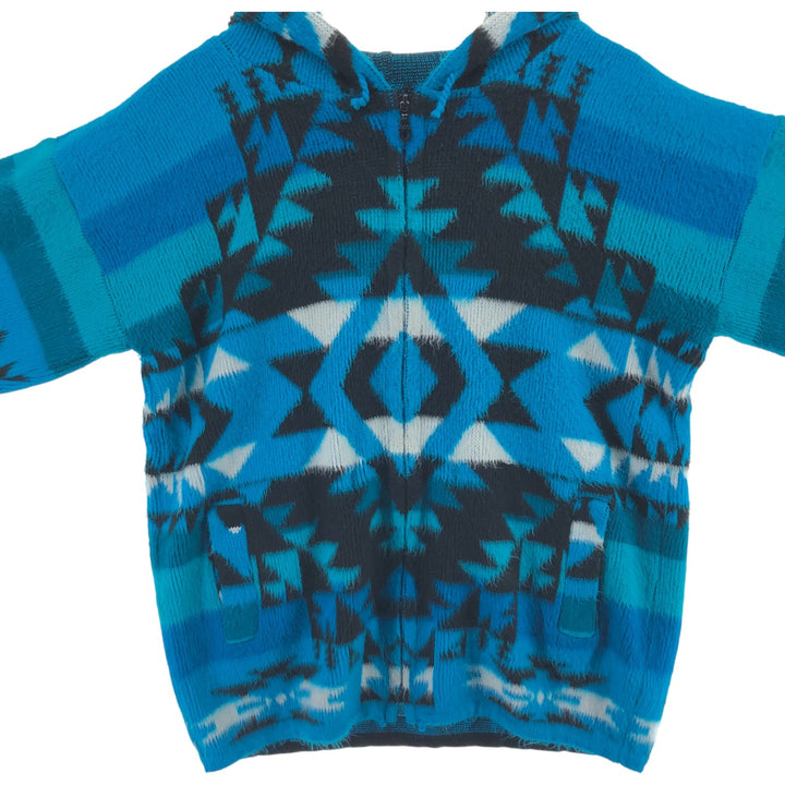 YARI ARTESANIAS Native Pattern Wool Knit Parka Made in Ecuador Men's M size /eaa413622