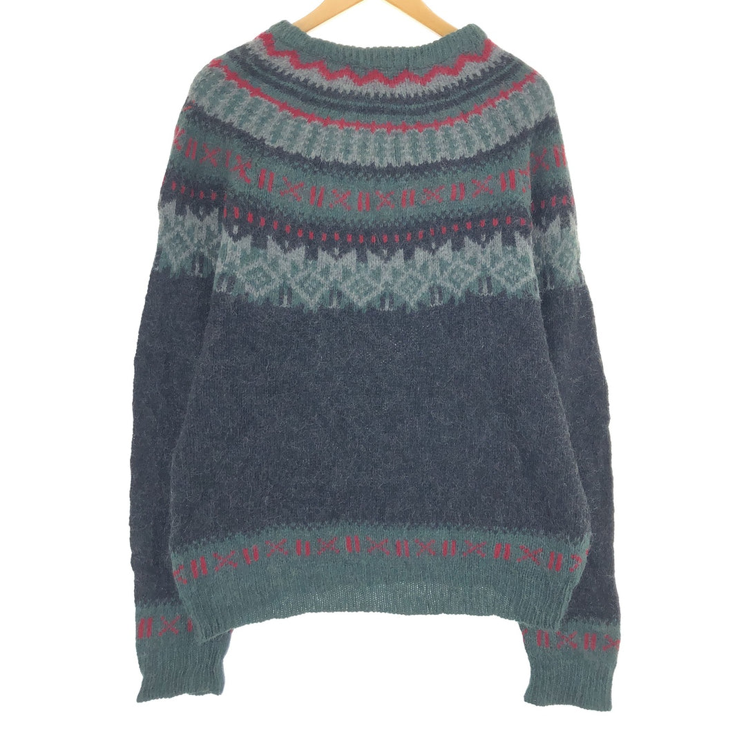 80'S WOOLRICH All-over print mohair blend Nordic sweater, men's size L, vintage / eaa413639