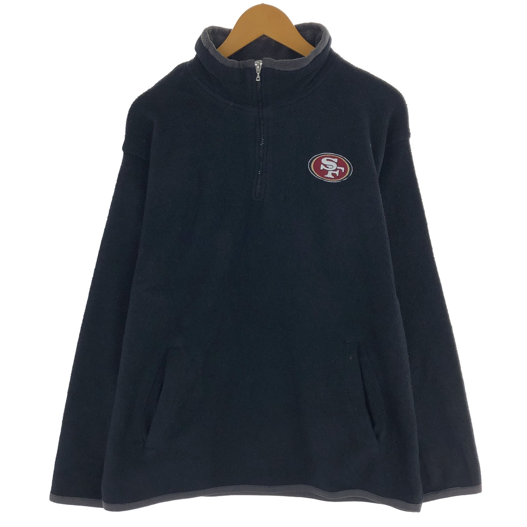 00s~ Reebok NFL San Francisco 49ers Half Zip Fleece Pullover Men's M /eaa413646