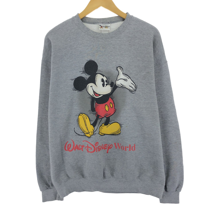 90'S WALT DISNEY WORLD MICKEY MOUSE Mickey Mouse character sweatshirt, sweatshirt, men's XL size /eaa413670