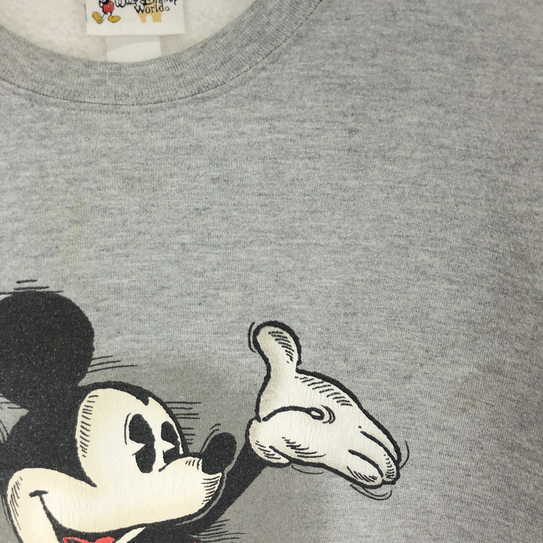 90'S WALT DISNEY WORLD MICKEY MOUSE Mickey Mouse character sweatshirt, sweatshirt, men's XL size /eaa413670