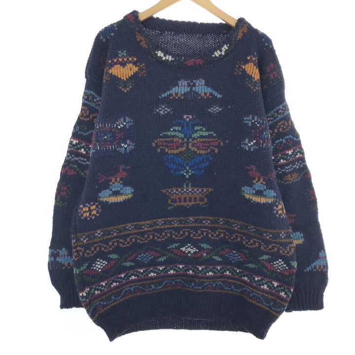 Big size all-over print knit sweater, men's equivalent to XXXL / eaa413709