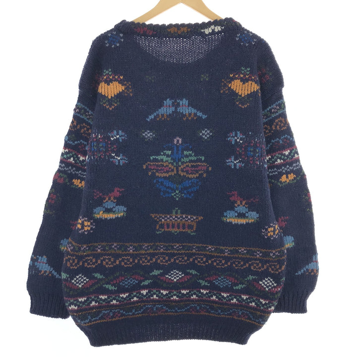 Big size all-over print knit sweater, men's equivalent to XXXL / eaa413709