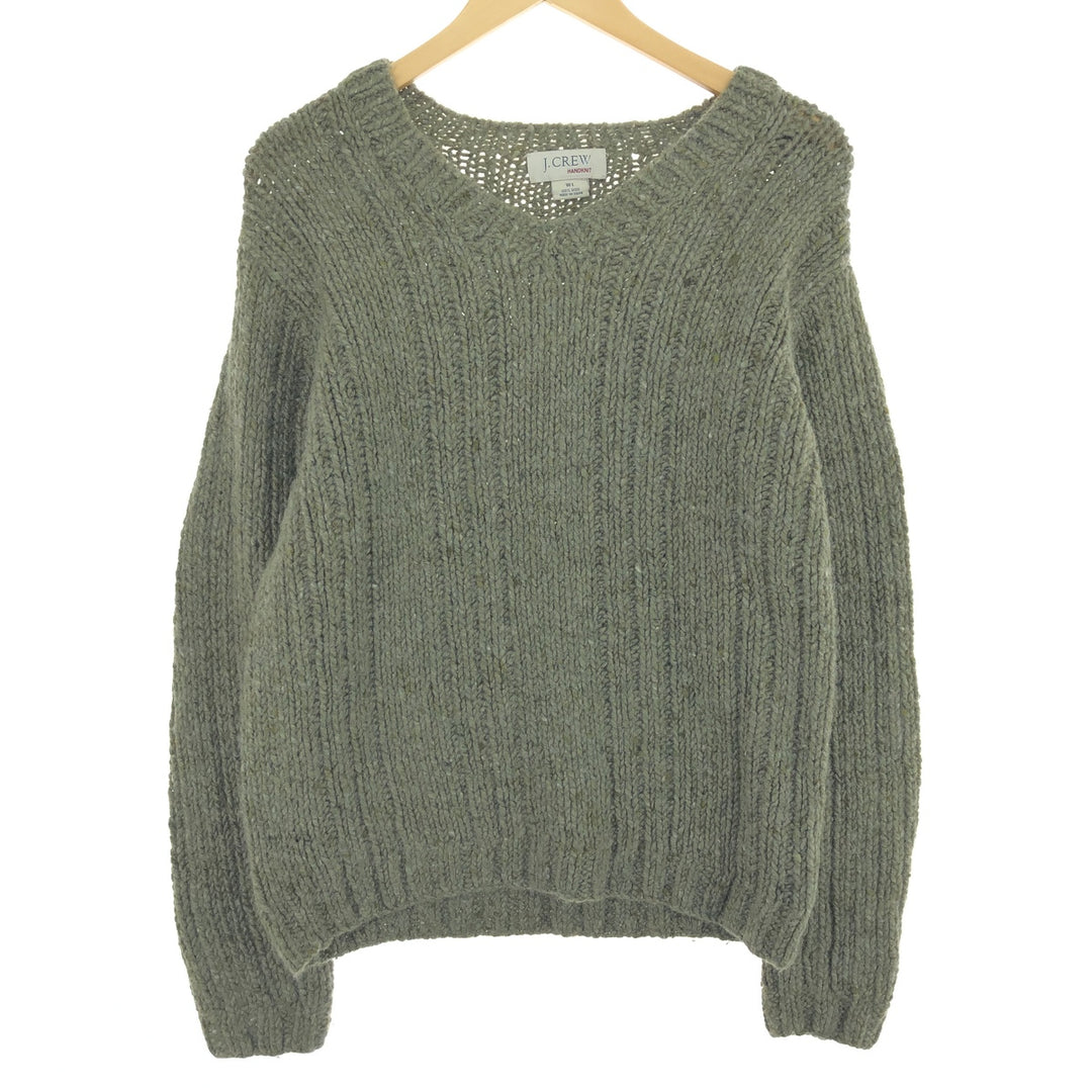 J.Crew V-neck wool knit sweater for women, size L / eaa413710